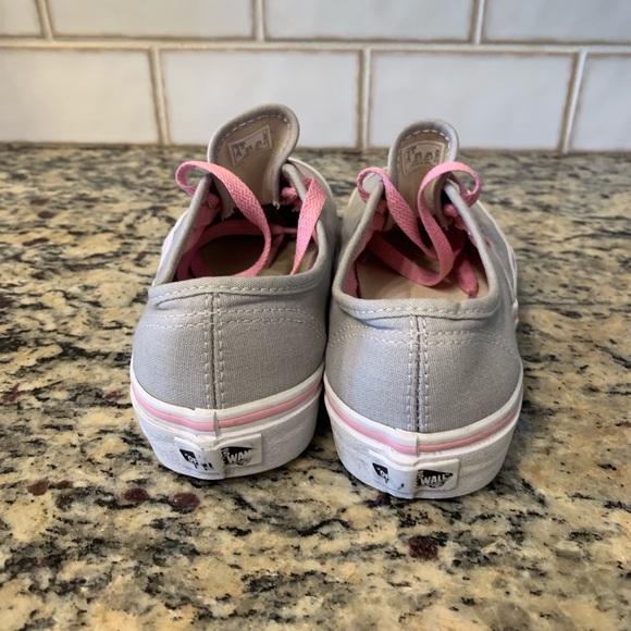 Pink and Grey Lace Up Vans size 2 Youth - Picture 3 of 6